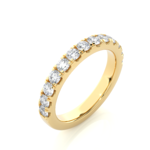 Graceful Elegance Round-Cut Wedding Band