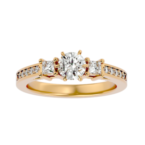 Channel Set 3 Stone Diamond Ring