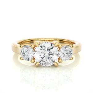 Classic Past Present Future 3 Stone Ring