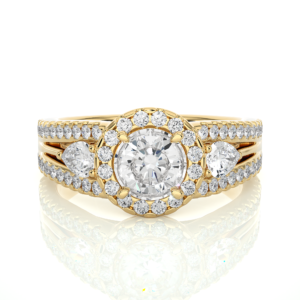Classic Vintage Style Halo Diamond Ring