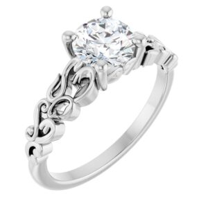 Vintage-Inspired Solitaire Engagement Ring